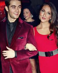 Date, night and party with couple at club for vip event, celebration and luxury gala. Festival,...