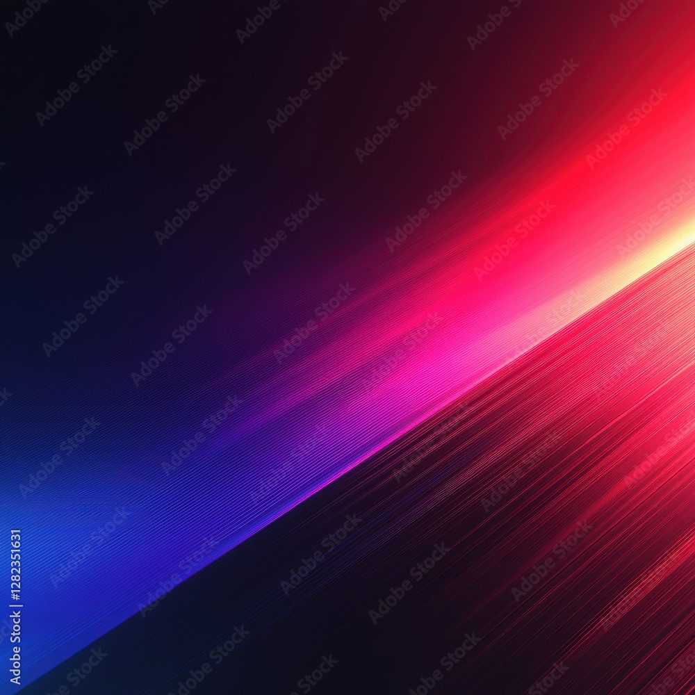 Aufkleber vibrant abstract digital art, dominated by reds, pinks, blues in dynamic gradient light flares add d