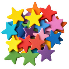 Colorful Star Shape Foam Pieces for Creative Projects and Crafts