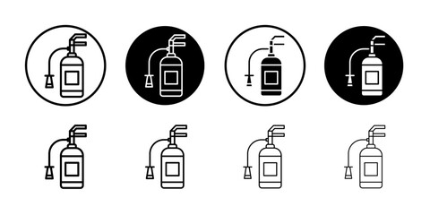 Fire extinguisher icon Simple outline vector logo