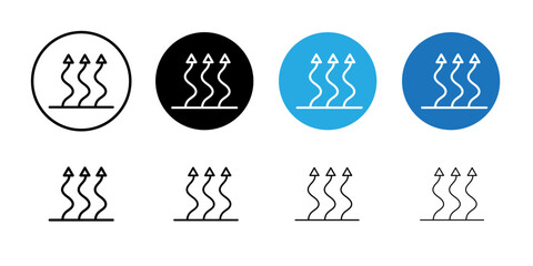 Heat icon Simple outline vector logo