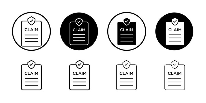 Insurance Claim icon Simple outline vector logo