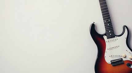 background for banners, posters, presentation materials. electric guitar on white background