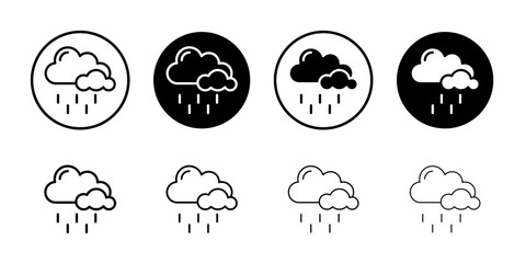Rain icon Simple outline vector logo
