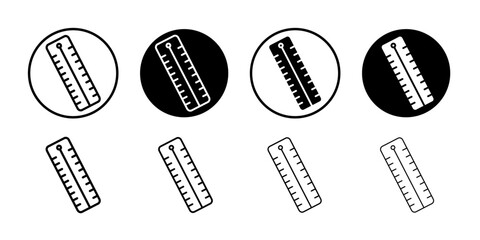 Ruler icon Simple outline vector logo