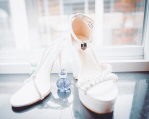 White Bridal Heels