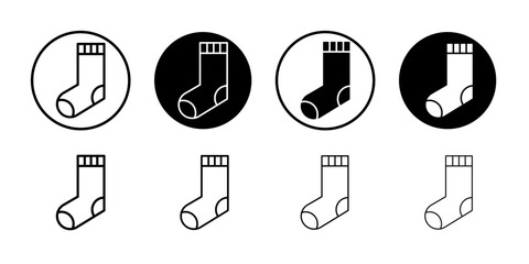 Socks icon Simple outline vector logo