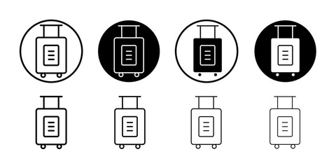 Suitcase icon Simple outline vector logo