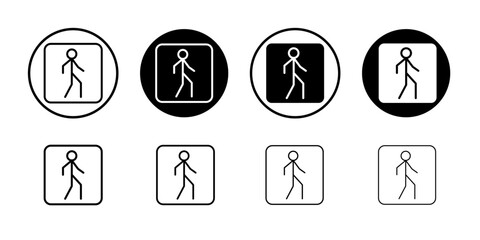 Walking icon Simple outline vector logo