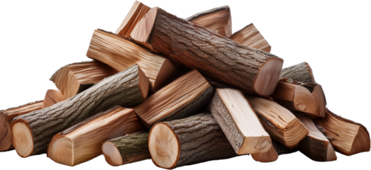 Stack of firewood cut logs wooden fuel winter warmth natural resources rustic pile