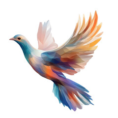 Obraz premium Colorful Abstract Artistic Representation of a Flying Bird