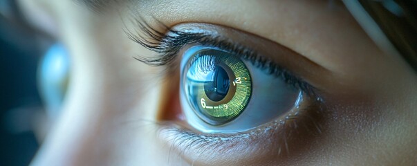 Human eye showing time passing like a clock