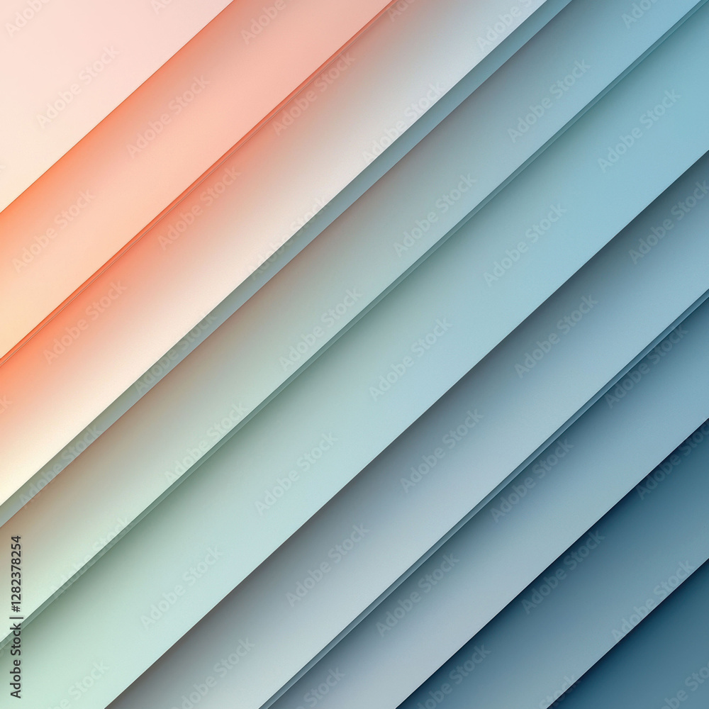 Aufkleber a modern, minimalistic graphic displays horizontal bars of varying lengths in a smooth gradient tran