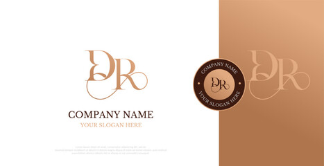 Initial DR Logo Design Vector 