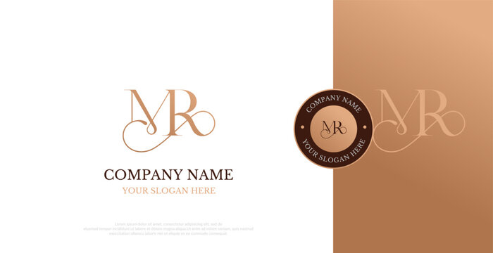 Initial MR Logo Design Vector 