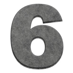 stone number 3d icon isolated on the transparent background