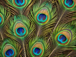 Fototapeta premium peacock feather close up. peacock, feather, bird, feathers, animal, nature, eye, pattern, tail, colorful, color, beauty, green, plume, texture, plumage, beautiful, decoration, blue, peafowl, closeup, 