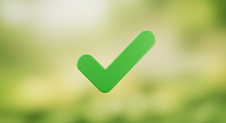 Vibrant green check mark - Approval and confirmation - Stock photography for websites
