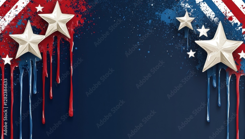 Poster a background with stars and stripes elegant presentation of american pride on canvas backdrop to sho