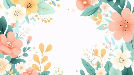 Obraz premium Colorful Flowers and Greenery Arranged in a Corner Floral Design