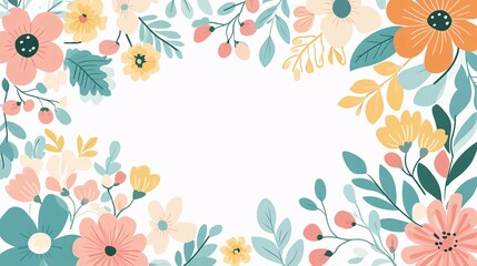 Obraz premium Colorful floral arrangement with flowers and leaves is beautiful