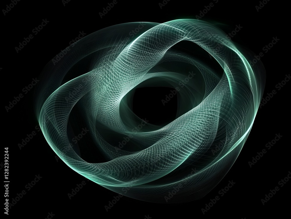 Aufkleber abstract waveforms: a mesmerizing exploration of light and motion in digital art
