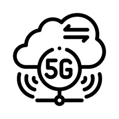 cloud computing line icon
