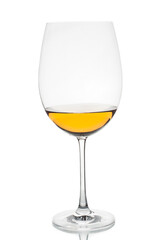 White wine glass isolated (Chardonnay)