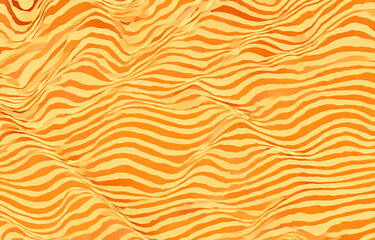 イエローの波模様の背景