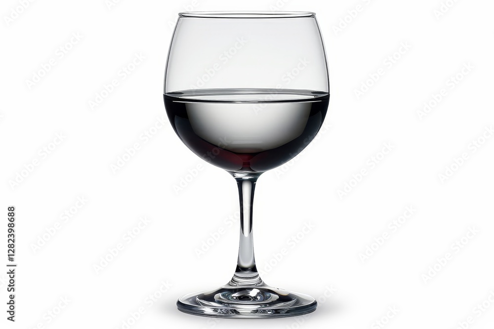 Poster an empty glass goblet stands elegantly on a pristine white background creating striking contrasts wi