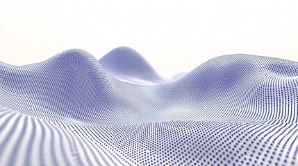 Abstract blue data landscape; digital wave background