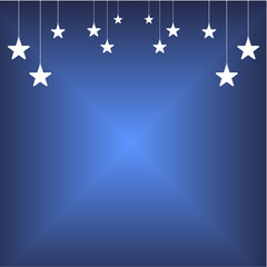 Background with empty space for writing, there are star decorations.