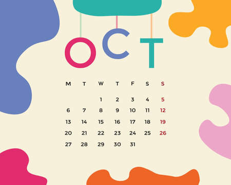 calendar october passtel