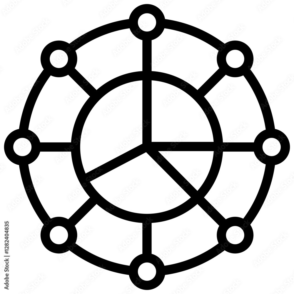 Poster channel segmentation outline icon