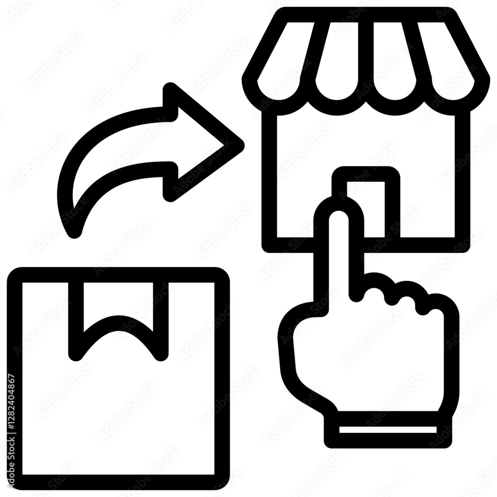 Poster selective distribution outline icon