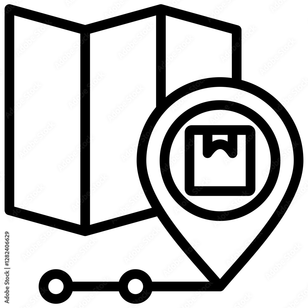 Poster Tracking And Tracing Outline Icon