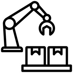 Logistics Automation Outline Icon