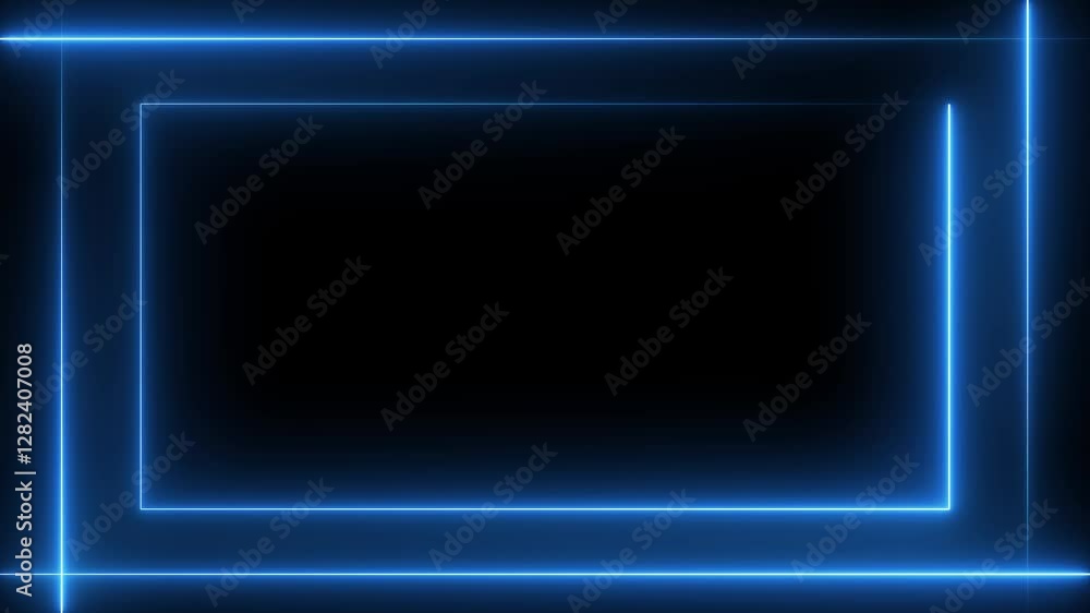 Poster abstract neon line picture frame background,web background laser show. loop board fluorescent light 