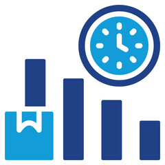 Lead Time Reduction Dual Tone Icon