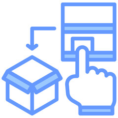 Fototapeta premium Pick And Pack Lineal Blue Icon