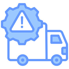 Transportation Risk Management Lineal Blue Icon