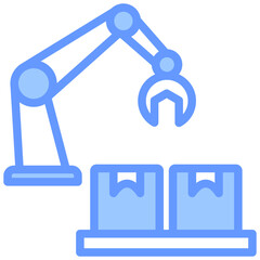 Logistics Automation Lineal Blue Icon