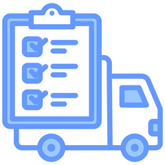 Fototapeta premium Distribution Planning Lineal Blue Icon