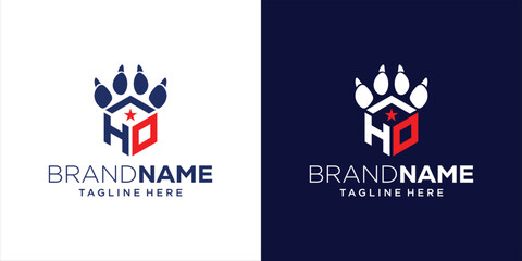 Creative HD Hexagon Logo With Dog Paw, Design Inspiration, Illustration, Vector