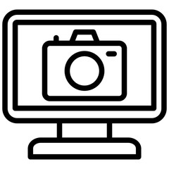 Online Photography Outline Icon