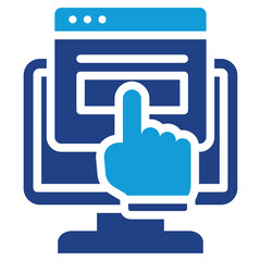 Online Survey Dual Tone Icon