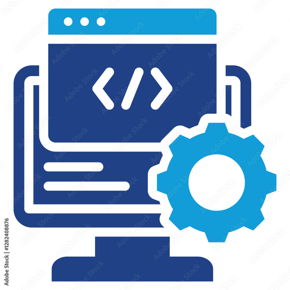 Poster web development dual tone icon
