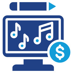 Creating And Selling Music Dual Tone Icon