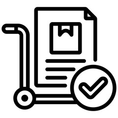 Purchase Order Creation Outline Icon