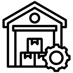 Inventory Management Outline Icon